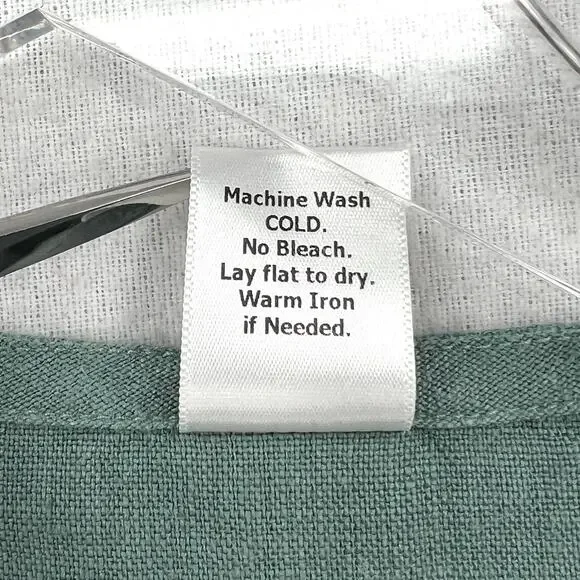 FOUND PATH Linen Market Boxy Tee Womens Small Spruce Square Top Short Sleeve - Picture 12 of 14